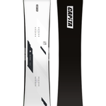 CAPiTA Mega Death Snowboard 2026 - A white snowboard with black geometric shapes and a black logo on top.