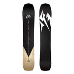 Jones Flagship Pro Snowboard 2025 - A black snowboard with a white logo and a light wood grain tail tip.