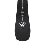 Jones Flagship Pro Snowboard 2025 - A black snowboard with a white logo featuring three stylized letters "J" at the bottom.