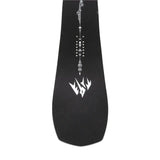 Jones Flagship Pro Snowboard 2025 - A black snowboard with a white logo featuring three stylized letters "J" at the bottom.