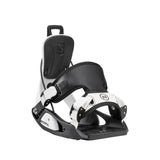 Flow Junior's Micron Stormtrooper Snowboard Binding - A black and white binding with a distinctive stormtrooper logo on the strap.