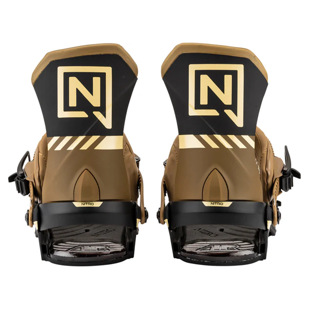 Nitro Team Pro MK Snowboard Binding - 2026 model with black and gold accents on a white background.