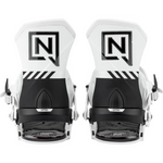 Nitro Team Pro MK Snowboard Binding 2026 - A pair of white snowboard bindings with black accents and a large "N" logo on top.