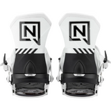 Nitro Team Pro MK Snowboard Binding 2026 - A pair of white snowboard bindings with black accents and a large "N" logo on top.