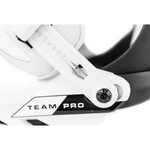 Nitro Team Pro MK Snowboard Binding - A white snowboard binding with a black strap and silver screws.
