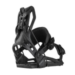 Flow Nexus Snowboard Binding - Black snowboard bindings with black buckles and straps.