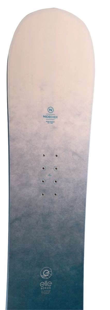 Nidecker Women's Elle Snowboard 2023 - A light-colored snowboard with a subtle pattern on its surface.
