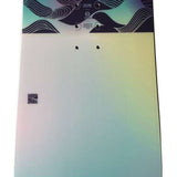 Nidecker Women's Ora Snowboard 2023 - A snowboard with a black background and white wavy lines on top.