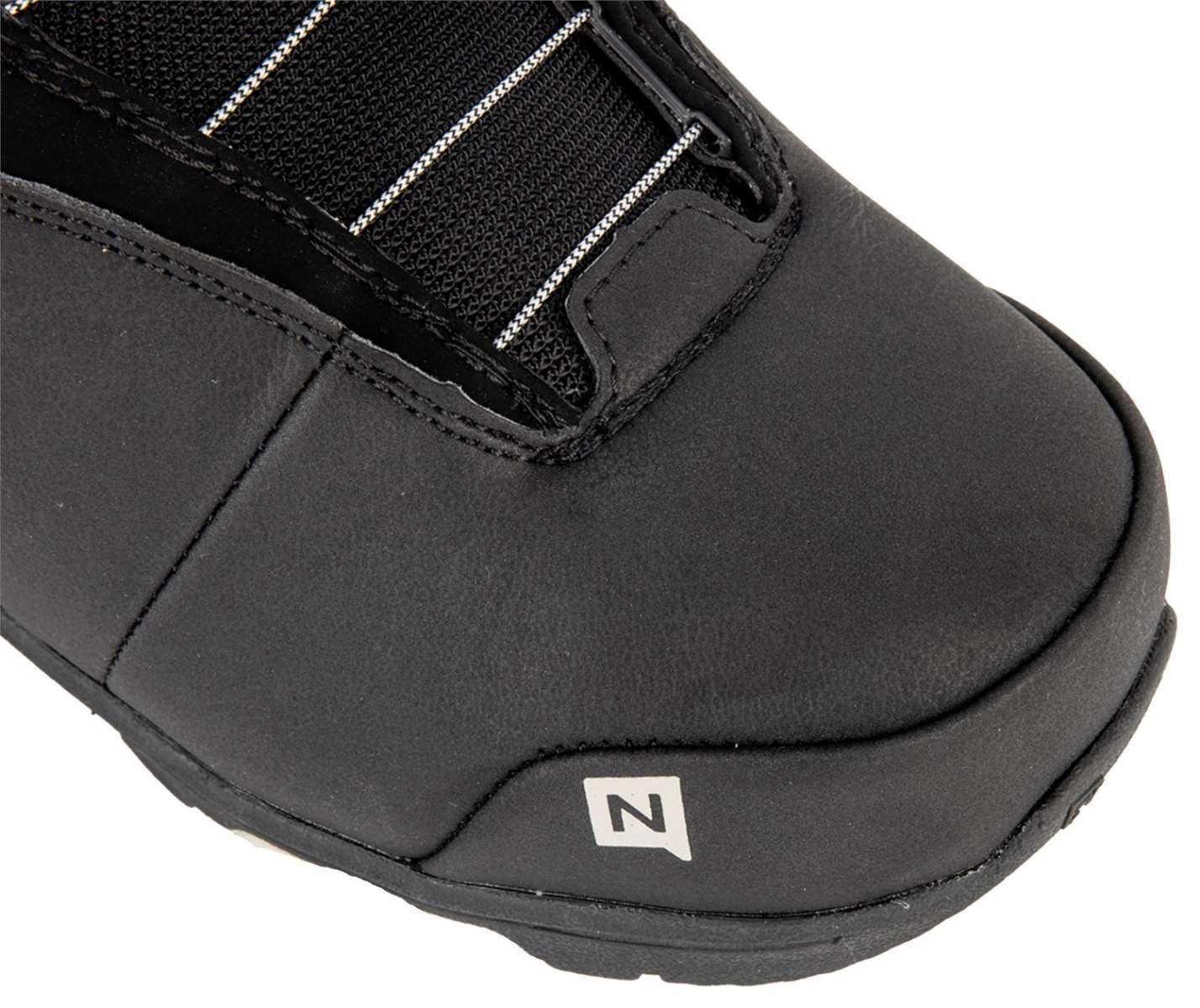 Nitro Women's Cypress BOA Snowboard Boot 2024 - Black snowboard boots with a white logo on the side.