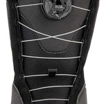 Nitro Women's Cypress BOA Snowboard Boot 2024 - Black snowboard boot with a round, black BOA dial on top.