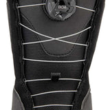 Nitro Women's Cypress BOA Snowboard Boot 2024 - Black snowboard boot with a round, black BOA dial on top.