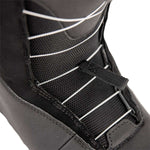Nitro Women's Cypress BOA Snowboard Boot 2024 - Black snowboard boot with white laces and a silver BOA dial on top.