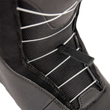 Nitro Women's Cypress BOA Snowboard Boot 2024 - Black snowboard boot with white laces and a silver BOA dial on top.