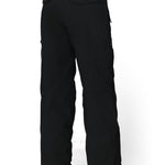 Black women’s cargo pants with angled side pockets and relaxed straight-leg fit