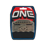 Oneball Large Edge Tool 2025 - A silver metal tool with a wavy edge and an oval logo that says "ONE" in the center.