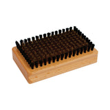 Oneball Brass Nylon Brush Combo 2025 - A rectangular-shaped brush with a light-colored wooden base and black nylon bristles, featuring brass hardware.