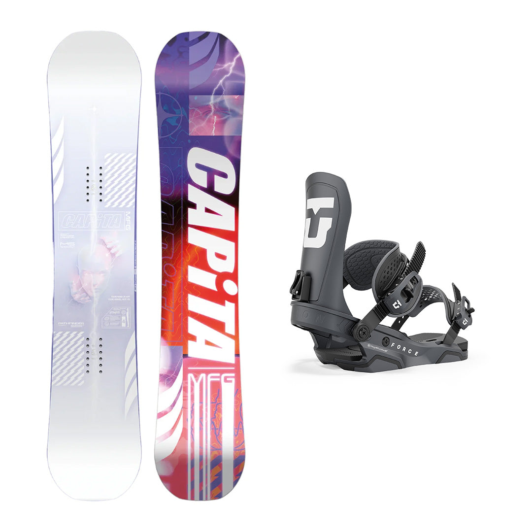 CAPiTA Pathfinder Camber Snowboard with Union Force Snowboard Bindings