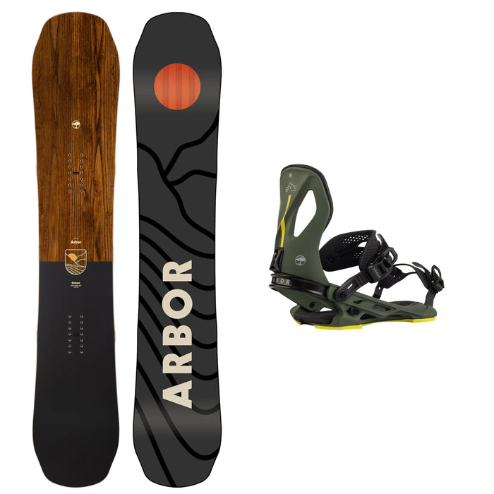 Arbor Element Rocker Snowboard with Arbor Cypress Pat Moore Snowboard Binding 2025