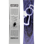 CAPiTA - Pathfinder Snowboard 2026 is a snowboard with a light gray background and black lines forming a grid pattern on top of mountains.