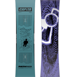 CAPiTA - Pathfinder Snowboard 2026 is a light blue snowboard with a black and white logo on top.