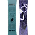CAPiTA Pathfinder Snowboard - A light blue snowboard with a black logo and white lettering that reads "Pathfinder".