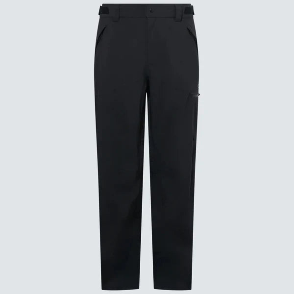 Treviso Pinnacle Pant 2022 - Black pants with a slight sheen, featuring two zippered pockets on each side and a small logo patch near the right thigh.