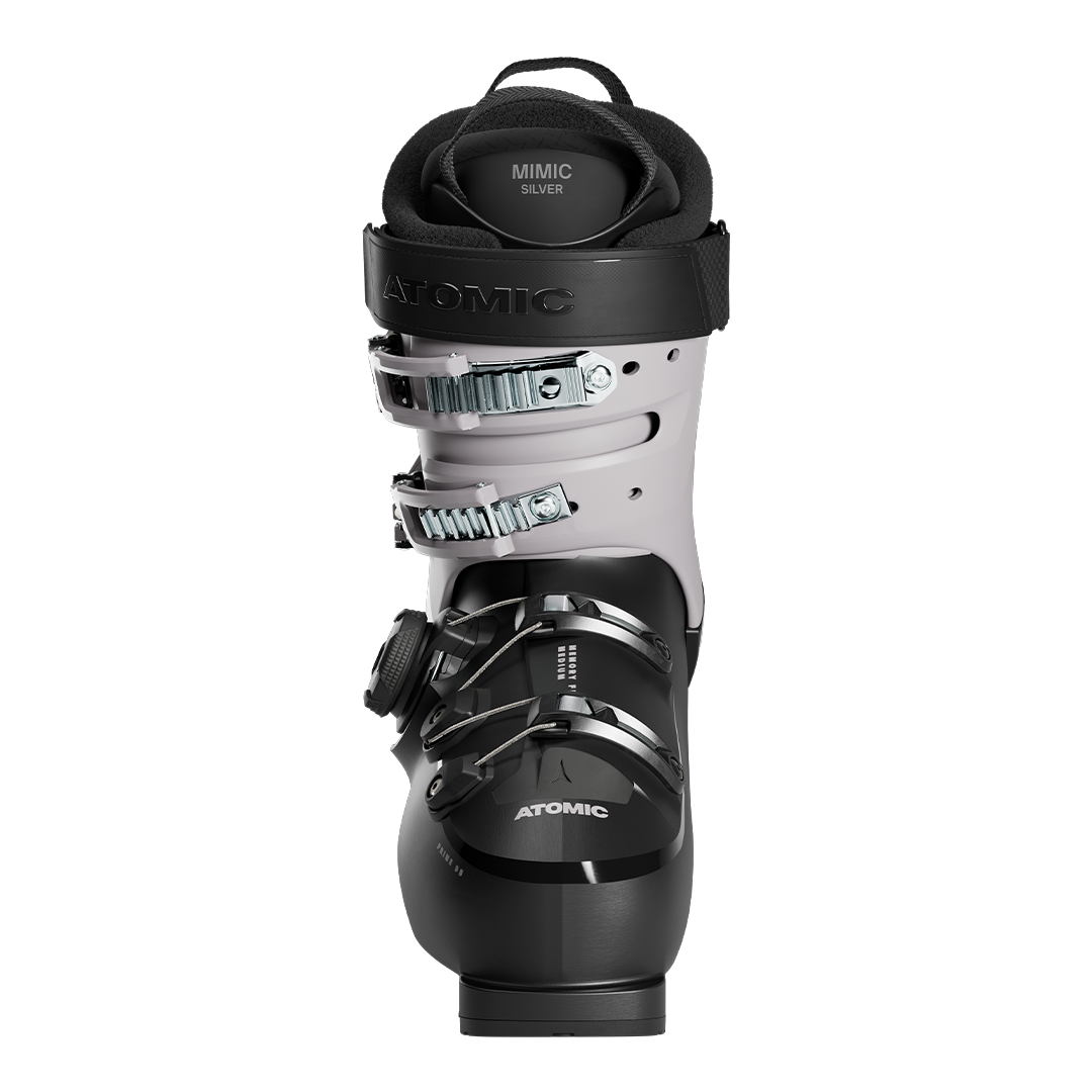 Atomic Women's Hawx Prime 95 BOA Ski Boots 2026 - A pair of women's ski boots with a sleek, modern design and silver buckles.