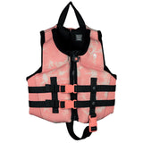 Radar Girls' CGA Life Vest 2024 - Pink life vest with black straps and buckles.