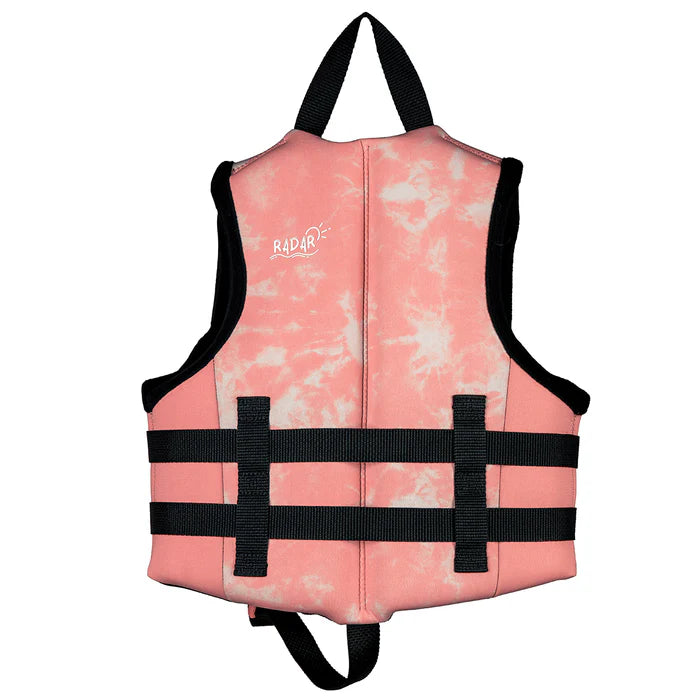 Radar Girls' CGA Life Vest 2024 - Pink life vest with white straps and a white logo on the chest.