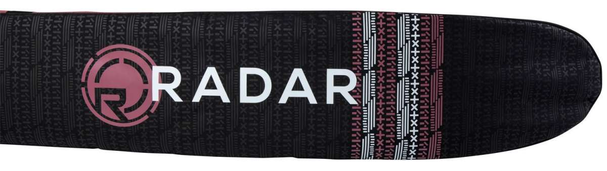 Radar Padded Slalom Case - Black padded case with a red logo on top and white lettering that reads "RADAR" along the side.