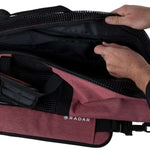 Radar Padded Slalom Case - Black padded case with white logo on top and black zipper.