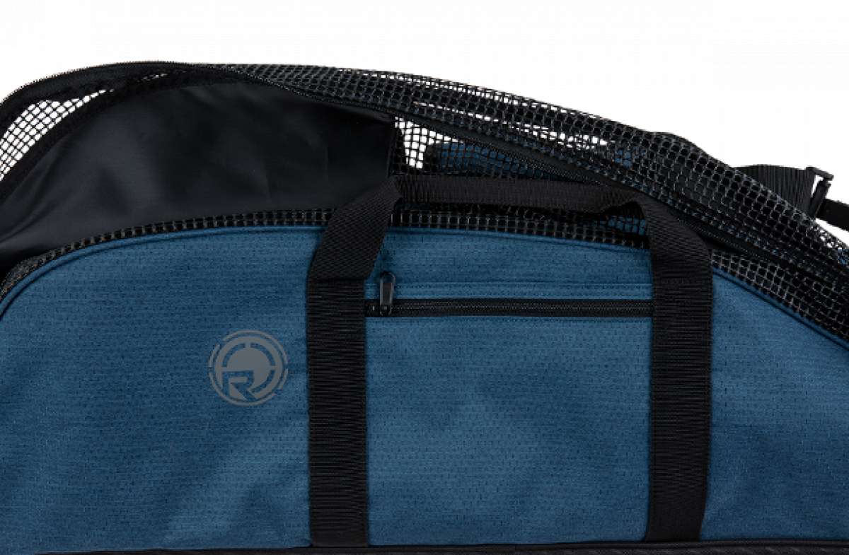 Radar Padded Slalom Case - The case is black with a white logo on the front and has a handle on top.