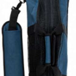 Radar Padded Slalom Case - The case is light blue with a white logo on top and has a black zipper.