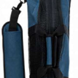 Radar Padded Slalom Case - The case is light blue with a white logo on top and has a black zipper.