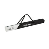 Head Rebels Single Ski Bag 2025 - A black bag with a white logo on the side, featuring two crossed ski poles and the word "Rebels" in bold letters.