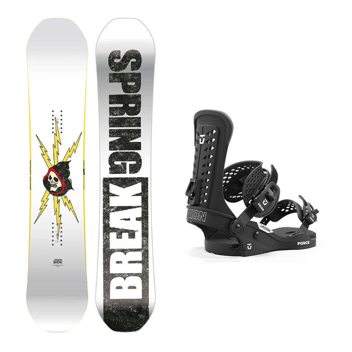 CAPiTA Spring Break Resort Twin Snowboard with Men's Union Force Classic Snowboard Bindings 2025