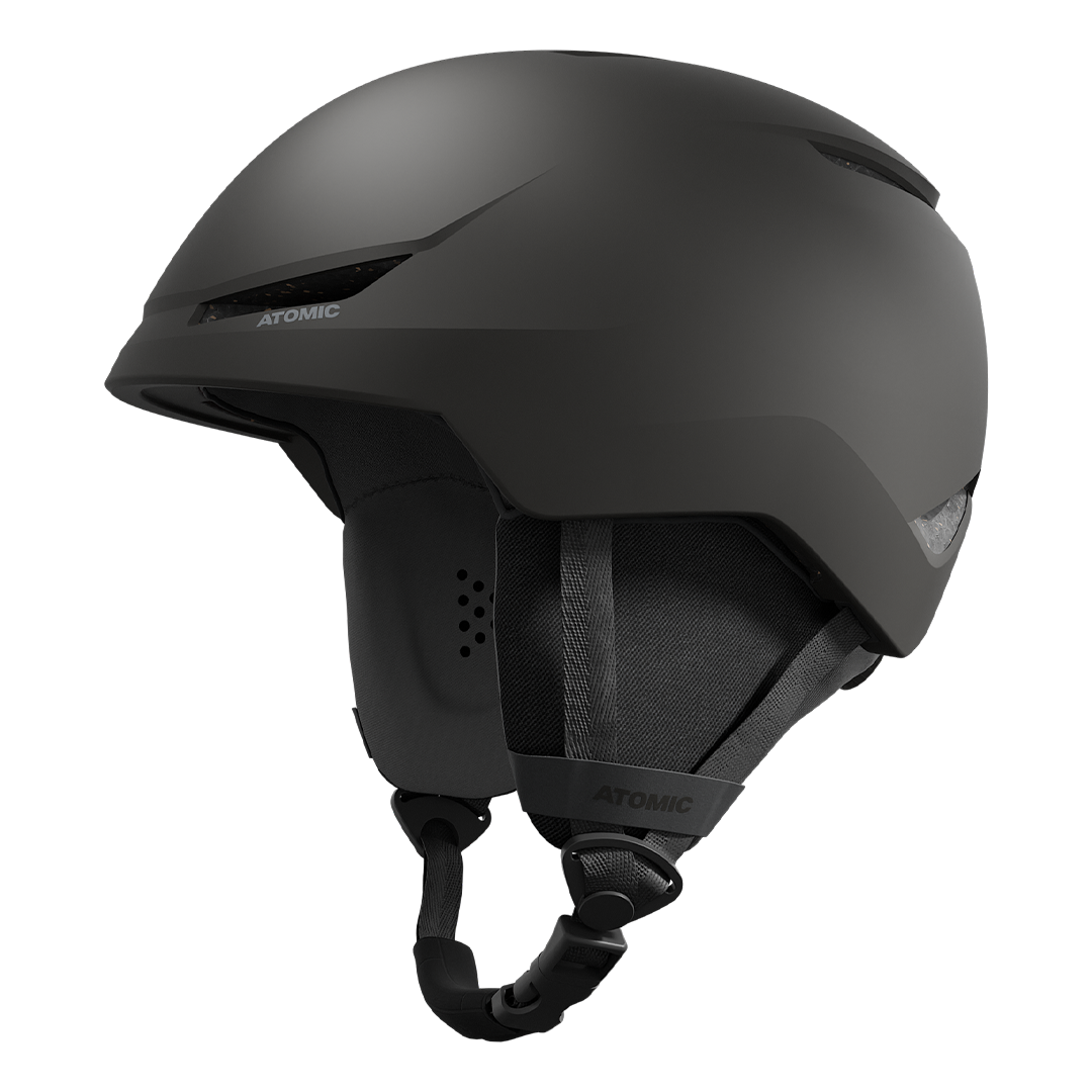 Atomic Revent Lite Helmet 2026 - Matte black helmet with a sleek, aerodynamic design and ventilation system visible on top.
