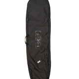 Ride Unforgiven Sleeve Snowboard Bag - A black snowboard bag with a white logo and strap handle, featuring a rectangular shape and zippered top.