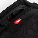 Ride Duffle Bag 2025 - Black duffel bag with red logo on front.