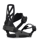 Ride A-4 Snowboard Binding 2025 - Black snowboard bindings with a sleek, modern design and silver buckles.