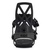 Ride A-4 Snowboard Binding 2025 - Black snowboard binding with a black plastic base and straps.