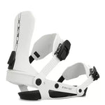 Ride Women's AL-6 Snowboard Binding 2025 - White snowboard binding with black buckles and straps.