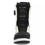Ride Women's Hera Snowboard Boot 2024 - Black snowboard boot with a white logo on top and a black strap across the front.