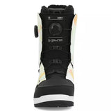 Ride Women's Hera Snowboard Boot 2024 - Black snowboard boot with a white logo on top and a black strap across the front.