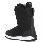 Ride Women's Hera Snowboard Boot 2024 - Black snowboard boot with a white sole and black laces.
