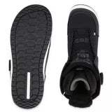 Ride Women's Hera Snowboard Boot 2024 - Black snowboard boot with a textured rubber outsole and white accents on the heel and toe.