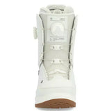 Ride Women's Hera Snowboard Boot 2024 - White snowboard boot with a white strap and buckle on the front.