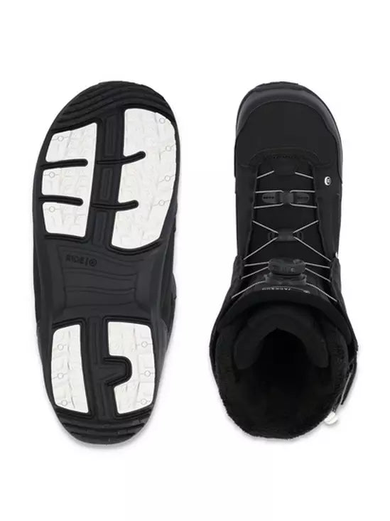 Ride Jackson Snowboard Boot 2025 - Black snowboard boot with white accents and a textured outsole.