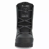 Ride Rook Snowboard Boot 2025 - Black snowboard boot with white laces and a black BOA dial on top.