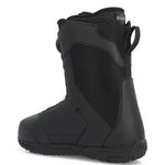 Ride Rook Snowboard Boot 2025 - Black snowboard boots with a textured pattern on the side and a white logo on the back heel.